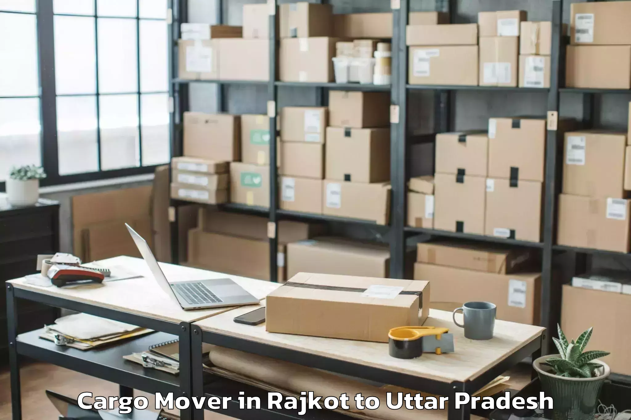 Book Rajkot to Kaushambi Cargo Mover Online